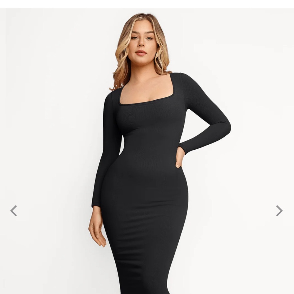 Sophisticated Black Long Sleeve Dress